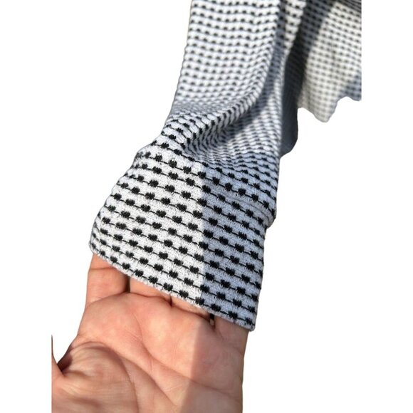 Melloday Black & White‎ Drawstring Women's Top Size XS Hoodie Kangaroo Pocket - Picture 6 of 9